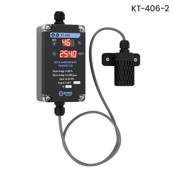 KT-4X6 HUMIDITY & CARBON DIOXIDE TRANSMITTER WITH DISPLAY - Image 2