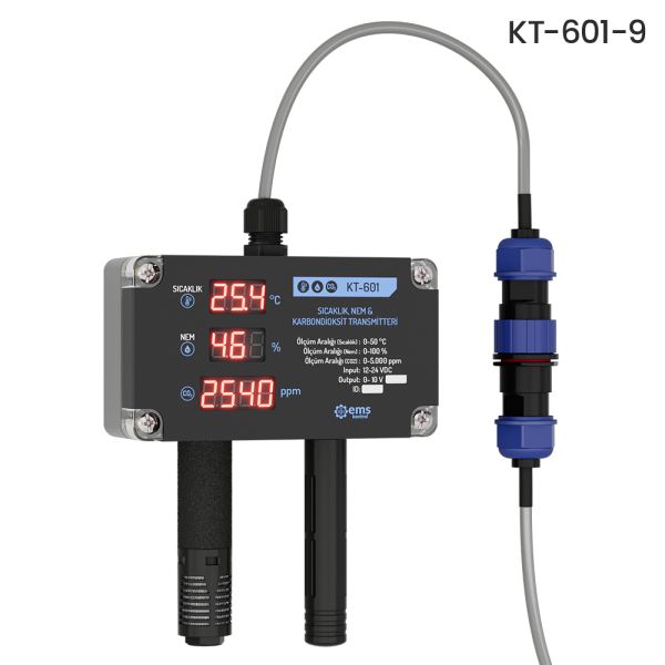 KT-6XX TEMPERATURE, HUMIDITY & CARBON DIOXIDE TRANSMITTER WITH DISPLAY - Image 2