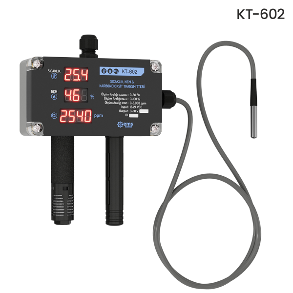 KT-6XX TEMPERATURE, HUMIDITY & CARBON DIOXIDE TRANSMITTER WITH DISPLAY - Image 3