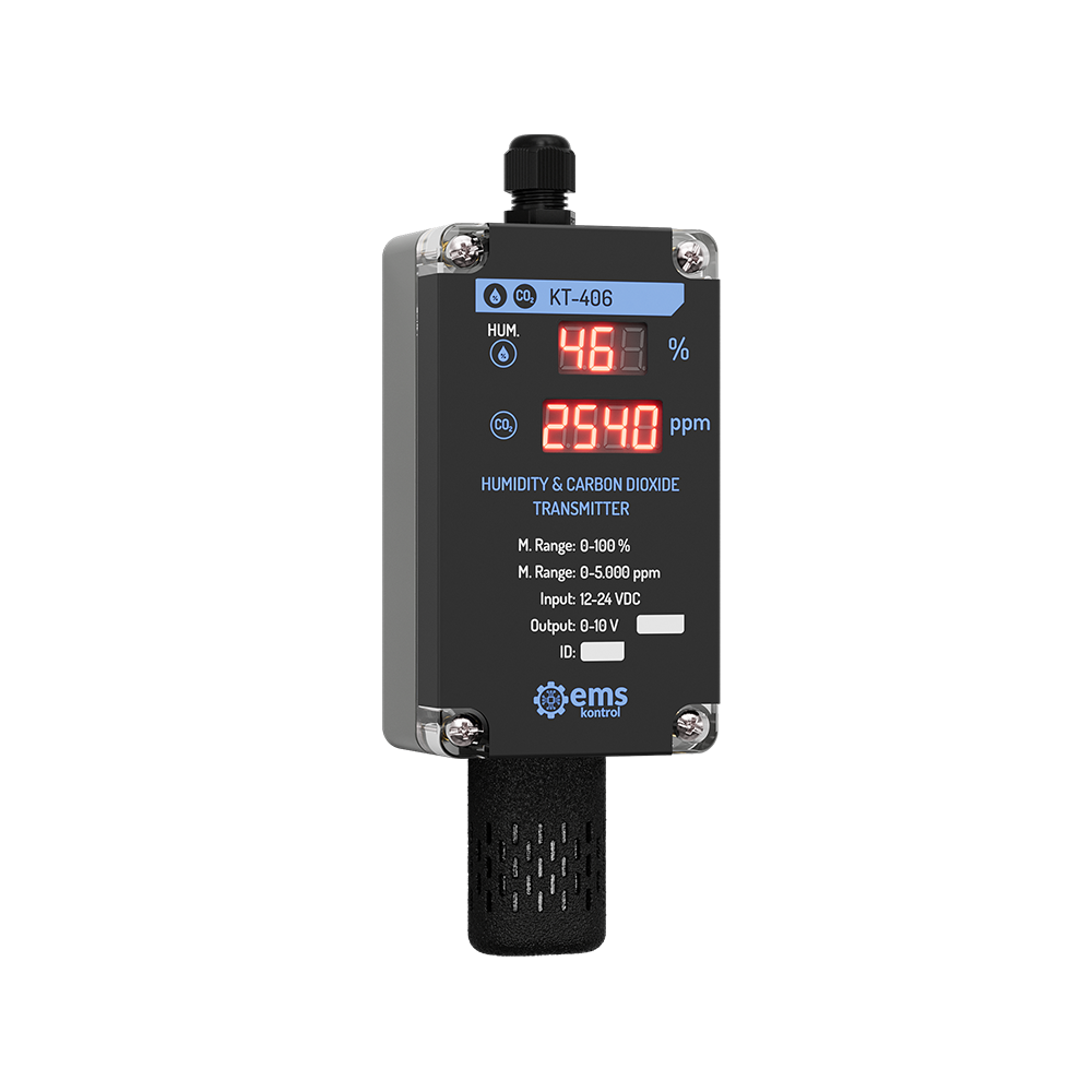 KT-4X6 HUMIDITY & CARBON DIOXIDE TRANSMITTER WITH DISPLAY