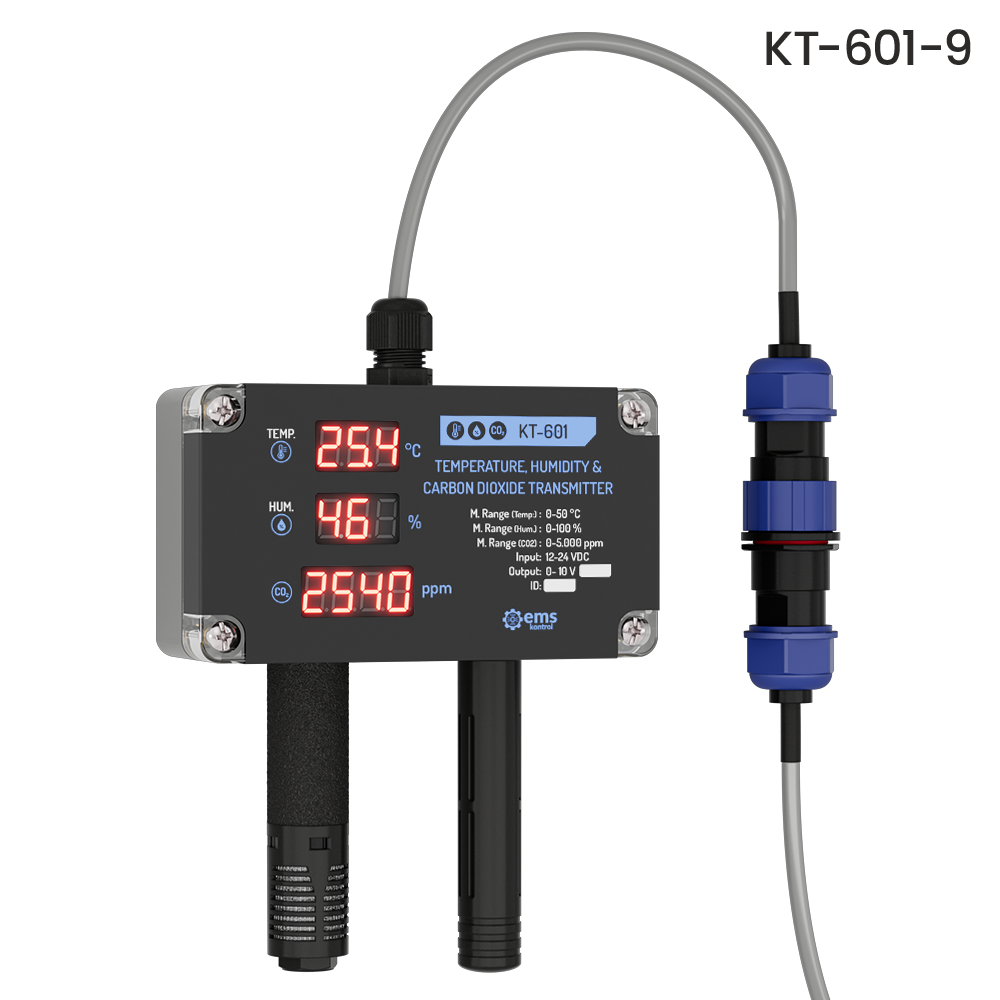 KT-6XX TEMPERATURE, HUMIDITY & CARBON DIOXIDE TRANSMITTER WITH DISPLAY - Image 2