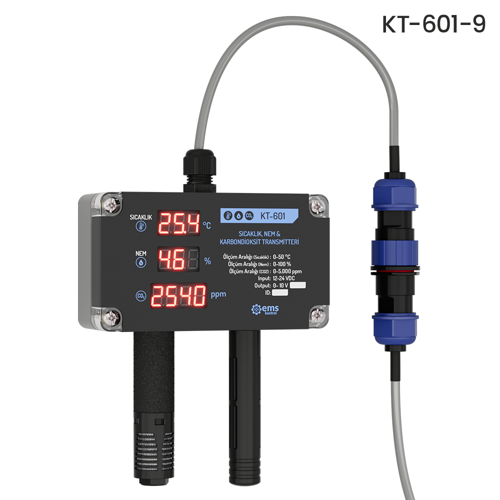 KT-6XX GÖSTERGELİ SICAKLIK, NEM & KARBONDİOKSİT TRANSMİTTERİ - Görsel 2