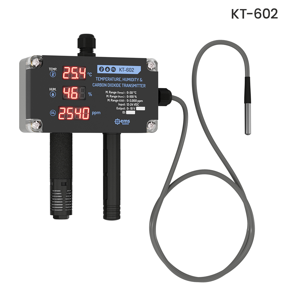 KT-6XX TEMPERATURE, HUMIDITY & CARBON DIOXIDE TRANSMITTER WITH DISPLAY - Image 3